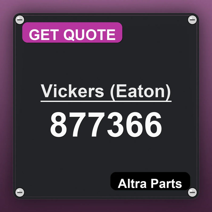 Vickers (Eaton) 877366 industrial nameplate style image – Altra Parts. GET QUOTE.