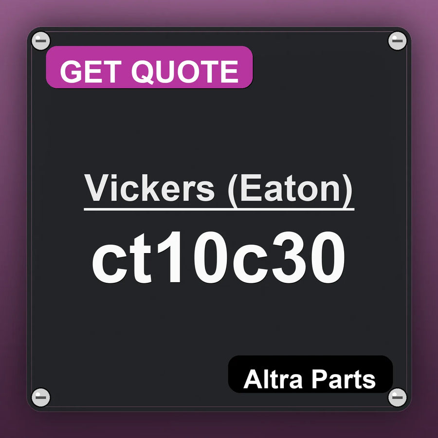 Vickers (Eaton) ct10c30 industrial nameplate style image – Altra Parts. GET QUOTE.