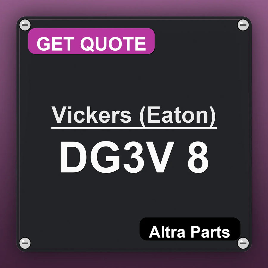 Vickers (Eaton) DG3V 8 industrial nameplate style image – Altra Parts. GET QUOTE.