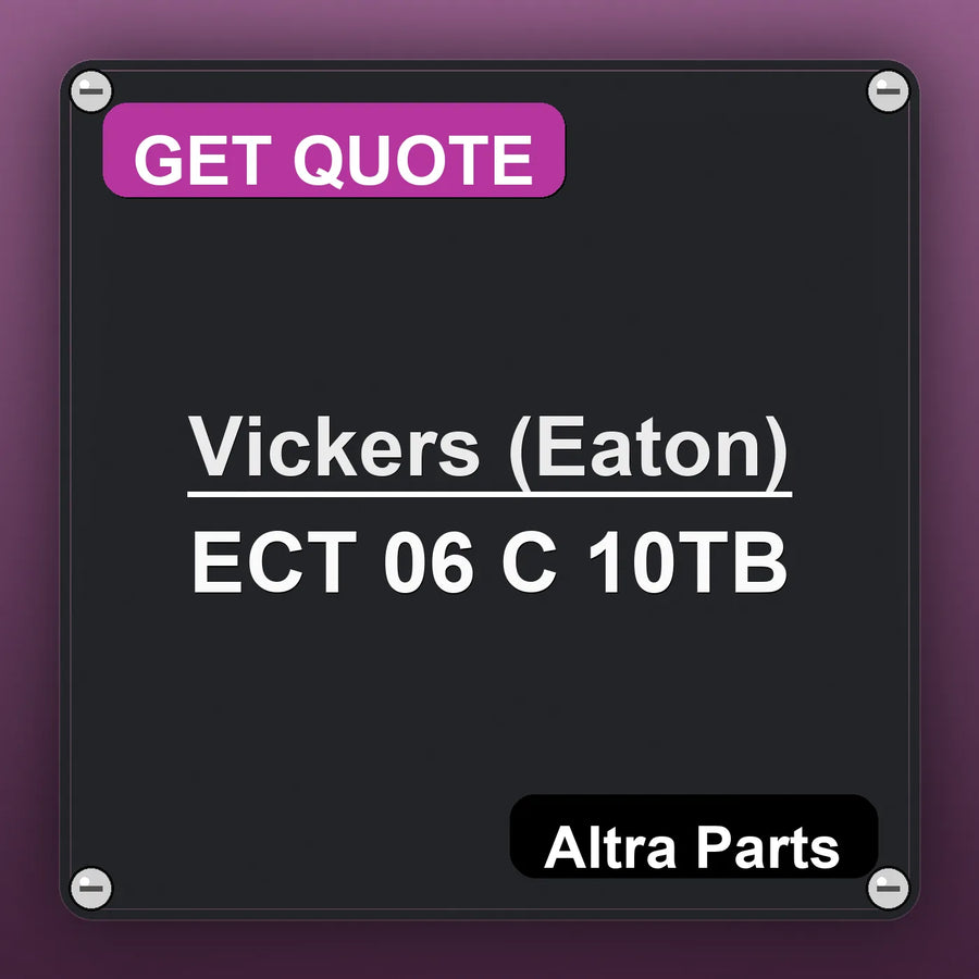 Vickers (Eaton) ECT 06 C 10TB industrial nameplate style image – Altra Parts. GET QUOTE.
