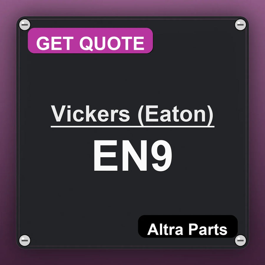 Vickers (Eaton) EN9 industrial nameplate style image – Altra Parts. GET QUOTE.