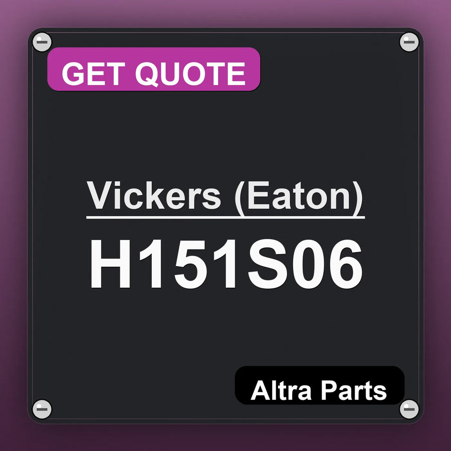 Vickers (Eaton) H151S06 industrial nameplate style image – Altra Parts. GET QUOTE.