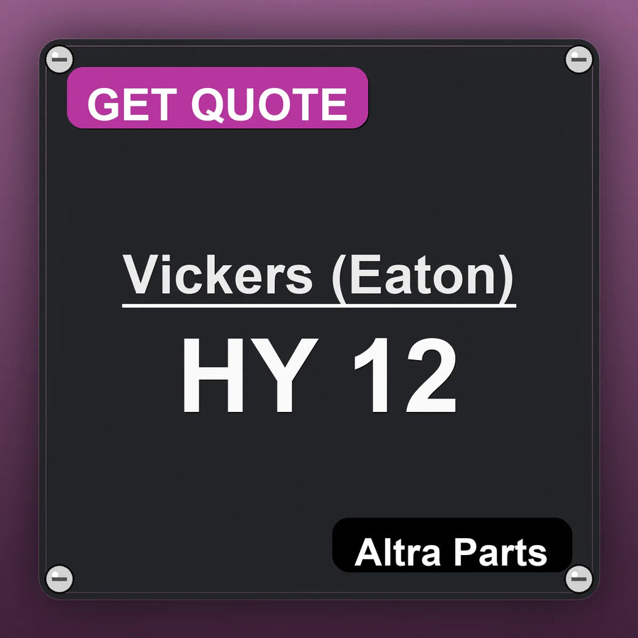 Vickers (Eaton) HY 12 industrial nameplate style image – Altra Parts. GET QUOTE.