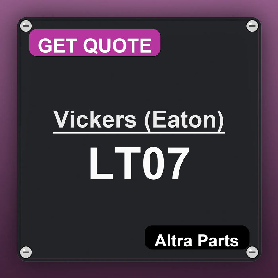 Vickers (Eaton) LT07 industrial nameplate style image – Altra Parts. GET QUOTE.