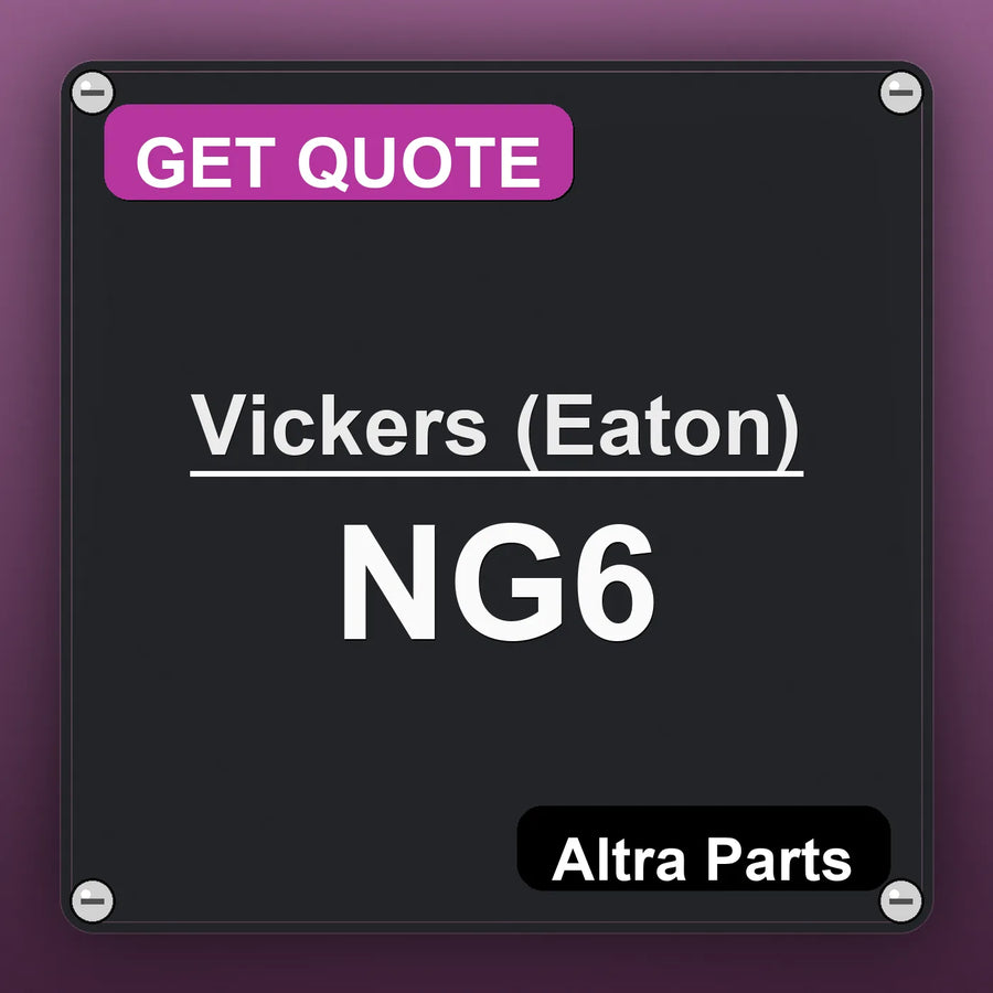 Vickers (Eaton) NG6 industrial nameplate style image – Altra Parts. GET QUOTE.
