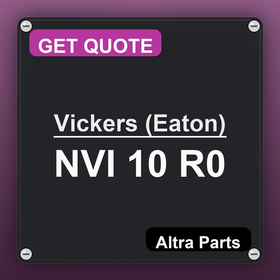 Vickers (Eaton) NVI 10 R0 industrial nameplate style image – Altra Parts. GET QUOTE.