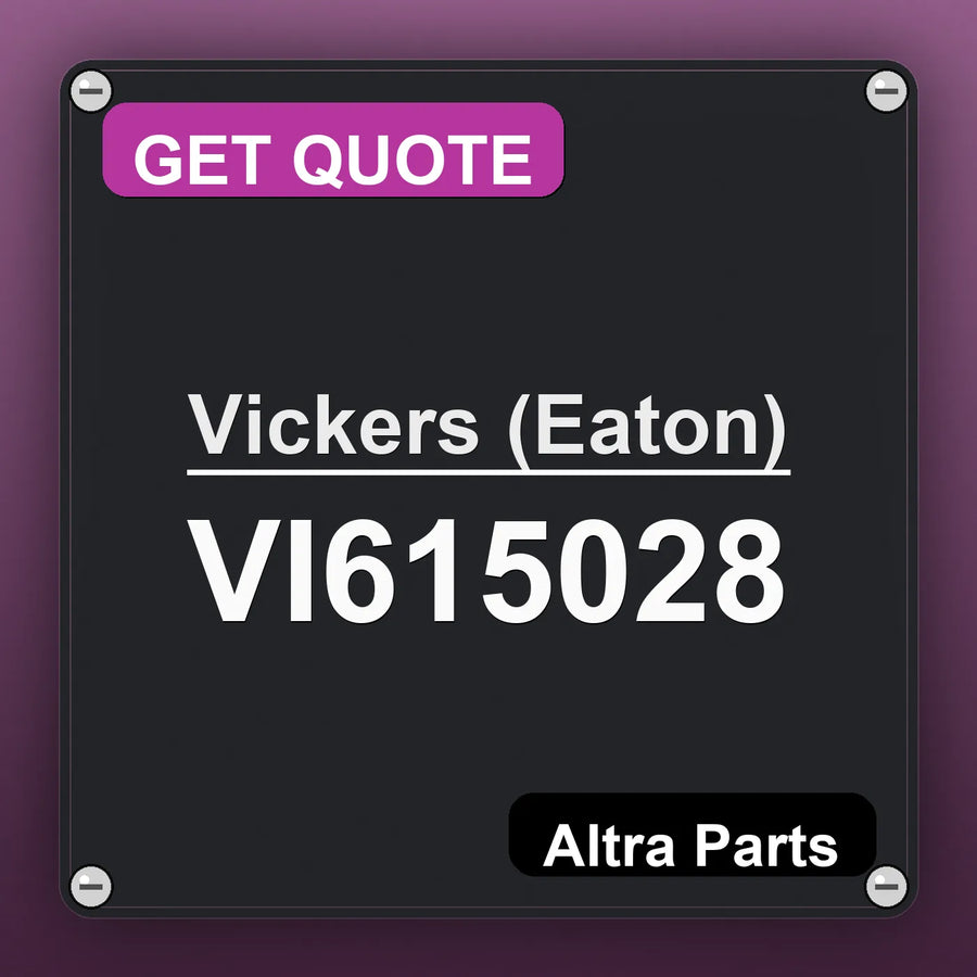 Vickers (Eaton) VI615028 industrial nameplate style image – Altra Parts. GET QUOTE.