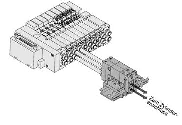 SMC VQ2000-FPG-C8C8 Entsperrbares Drosselrücks