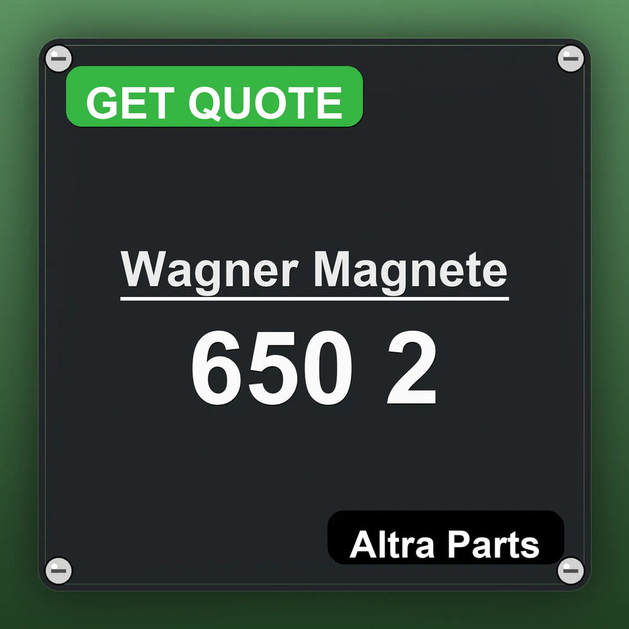 Wagner Magnete 650 2 industrial nameplate style image – Altra Parts. GET QUOTE.