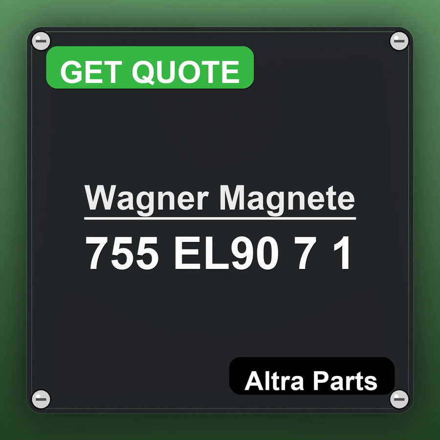 Wagner Magnete 755 EL90 7 1 industrial nameplate style image – Altra Parts. GET QUOTE.
