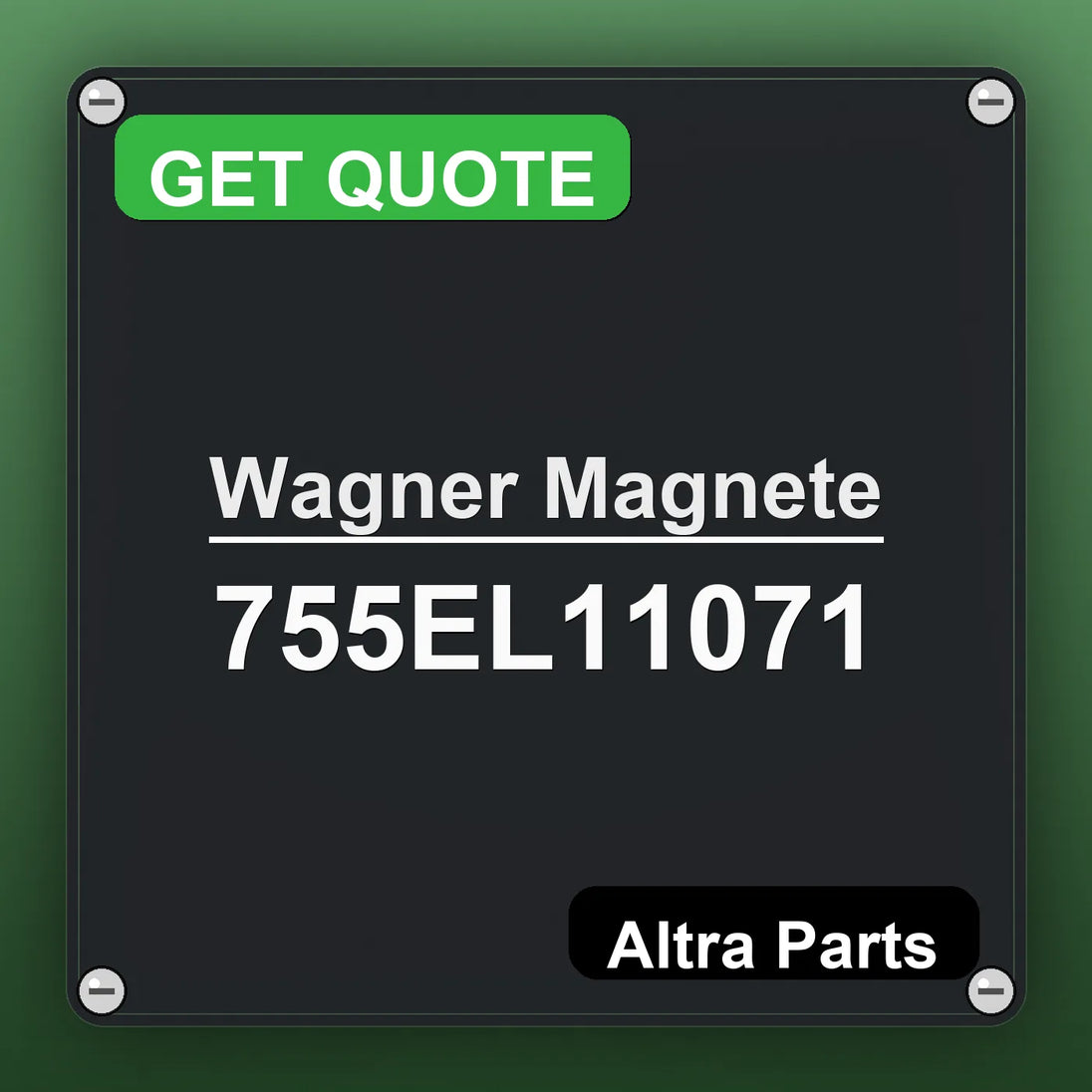 Wagner Magnete 755EL11071 industrial nameplate style image – Altra Parts. GET QUOTE.