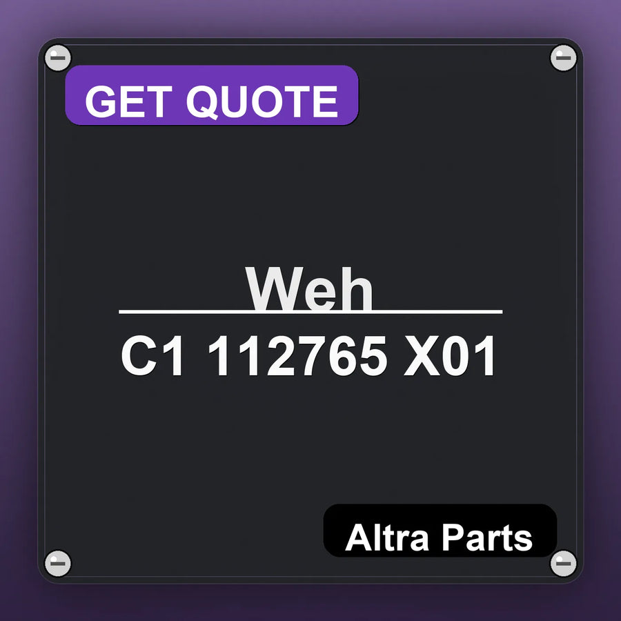Weh C1 112765 X01 industrial nameplate style image – Altra Parts. GET QUOTE.