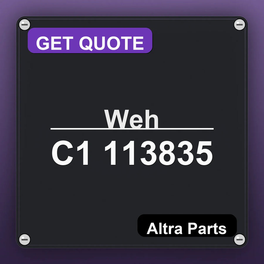 Weh C1 113835 industrial nameplate style image – Altra Parts. GET QUOTE.