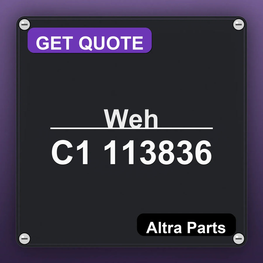 Weh C1 113836 industrial nameplate style image – Altra Parts. GET QUOTE.