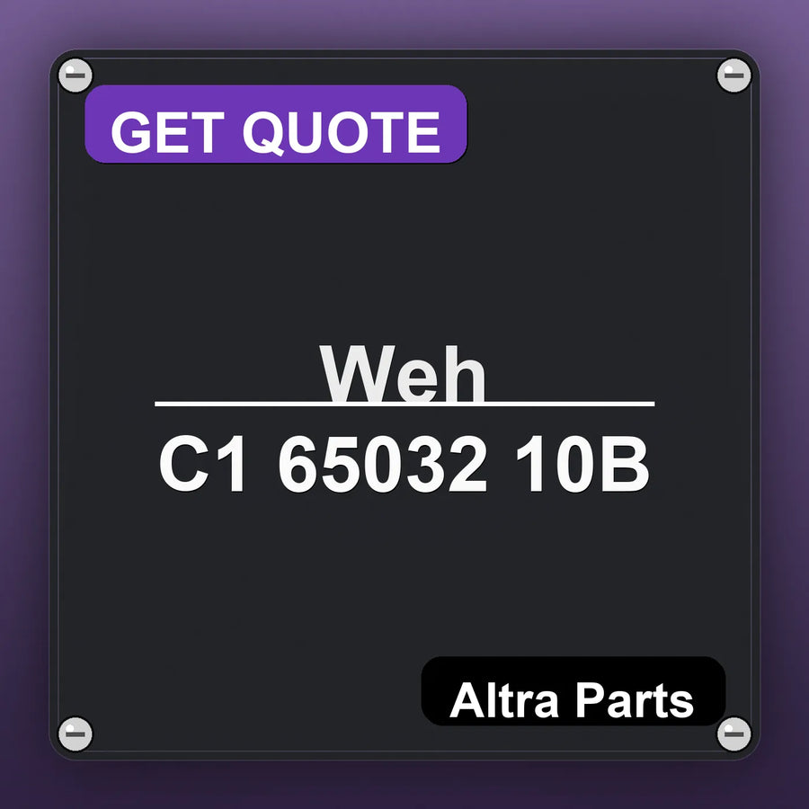 Weh C1 65032 10B industrial nameplate style image – Altra Parts. GET QUOTE.