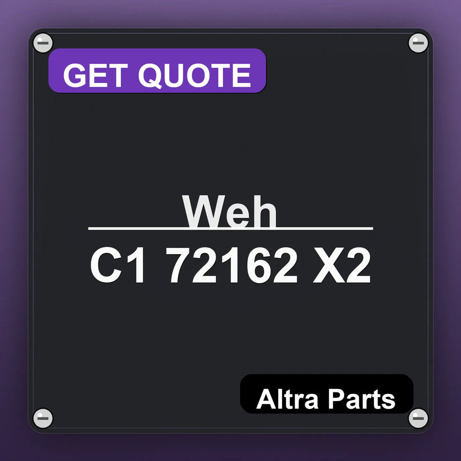 Weh C1 72162 X2 industrial nameplate style image – Altra Parts. GET QUOTE.