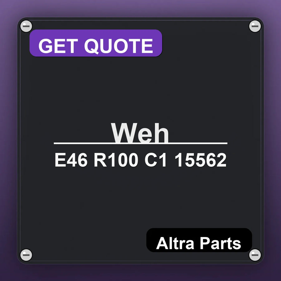 Weh E46 R100 C1 15562 industrial nameplate style image – Altra Parts. GET QUOTE.