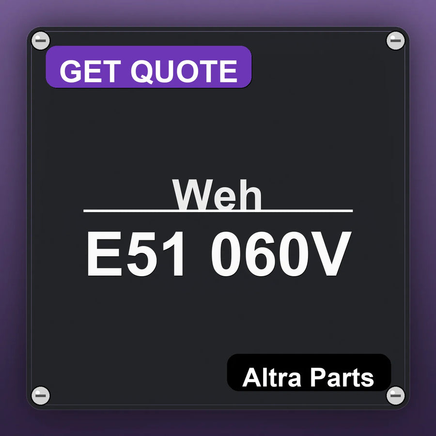 Weh E51 060V industrial nameplate style image – Altra Parts. GET QUOTE.