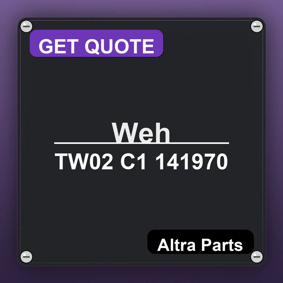 Weh TW02 C1 141970 industrial nameplate style image – Altra Parts. GET QUOTE.
