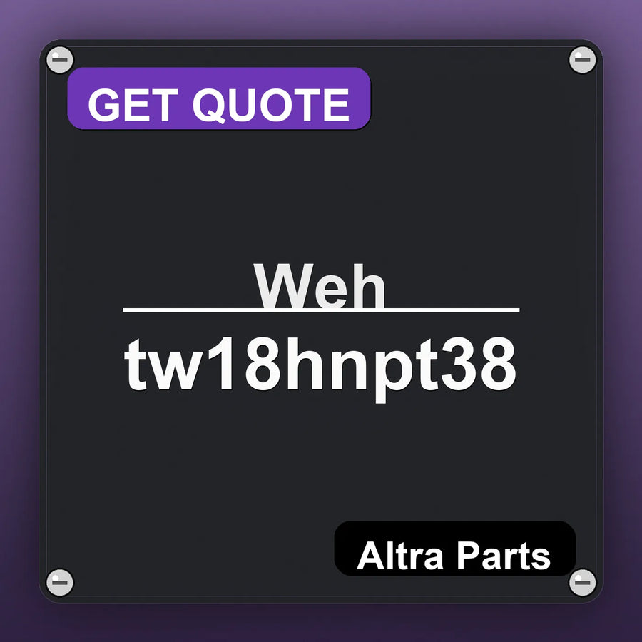 Weh tw18hnpt38 industrial nameplate style image – Altra Parts. GET QUOTE.