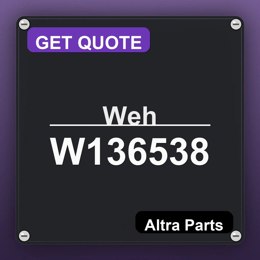 Weh W136538 industrial nameplate style image – Altra Parts. GET QUOTE.