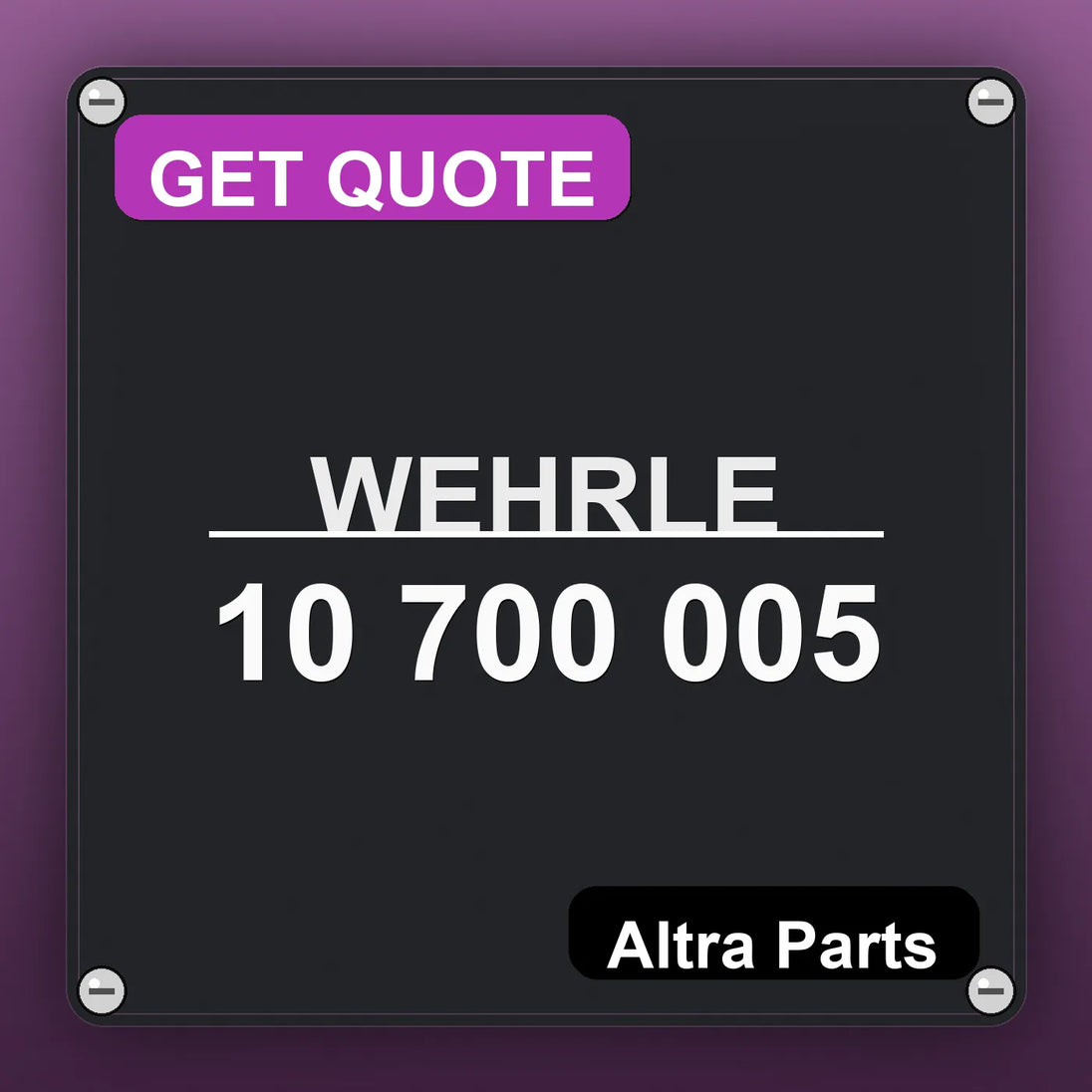 WEHRLE 10 700 005 | Altra Parts
