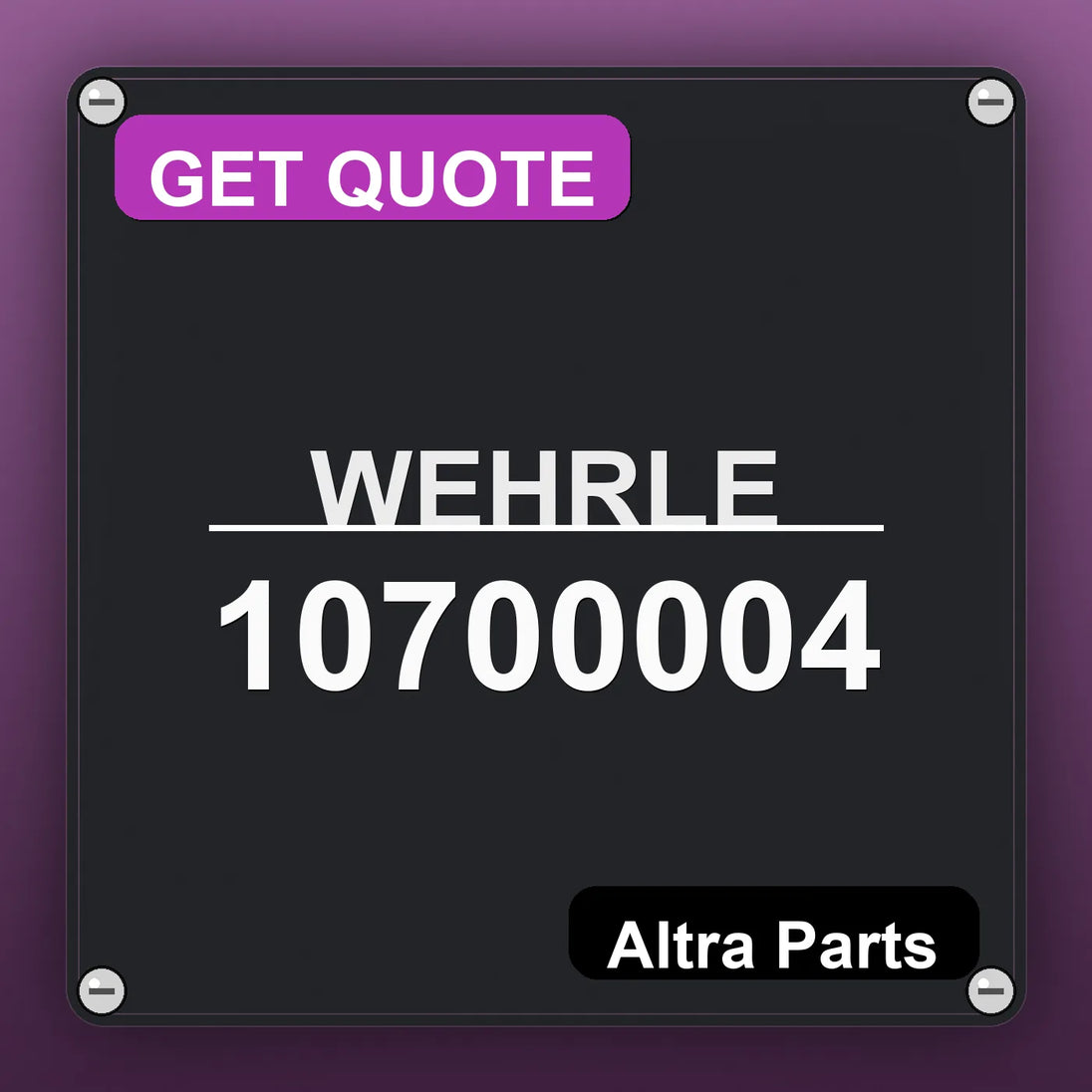 WEHRLE 10700004 | Altra Parts