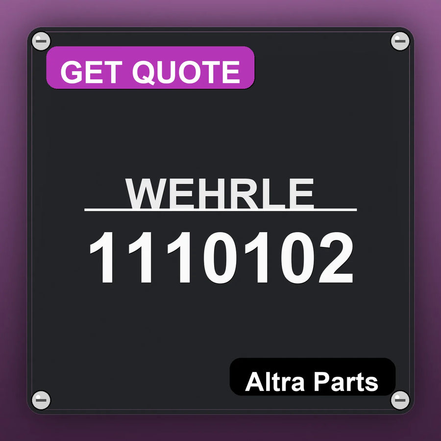 WEHRLE 1110102 industrial nameplate style image – Altra Parts. GET QUOTE.