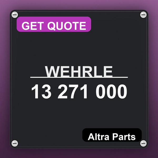 WEHRLE 13 271 000 industrial nameplate style image – Altra Parts. GET QUOTE.