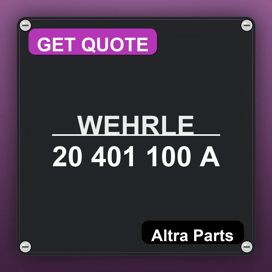 WEHRLE 20 401 100 A | Altra Parts