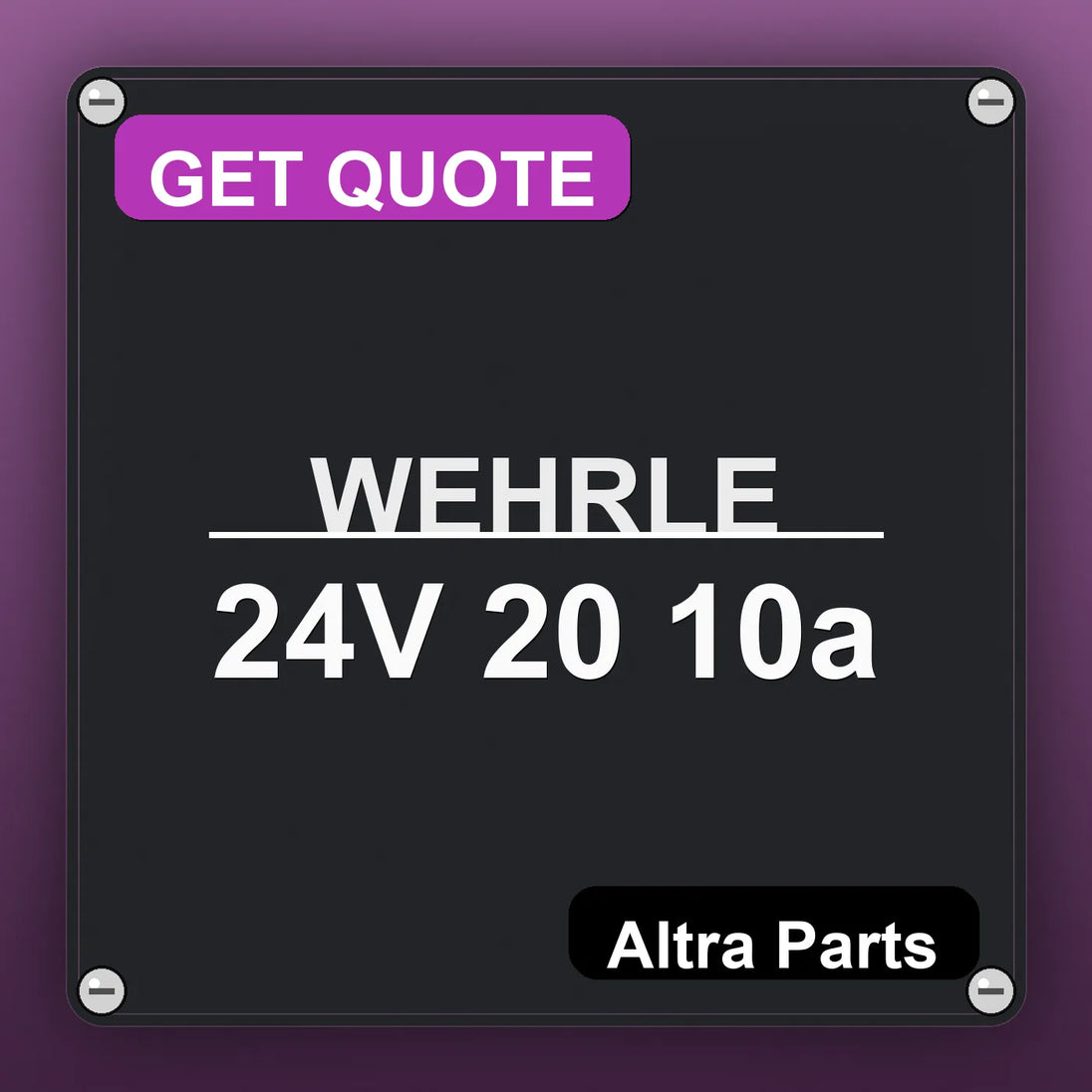 WEHRLE 24V 20 10a | Altra Parts