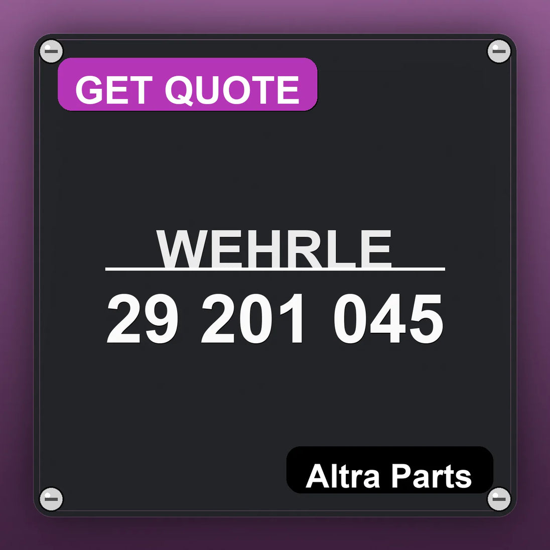 WEHRLE 29 201 045 | Altra Parts