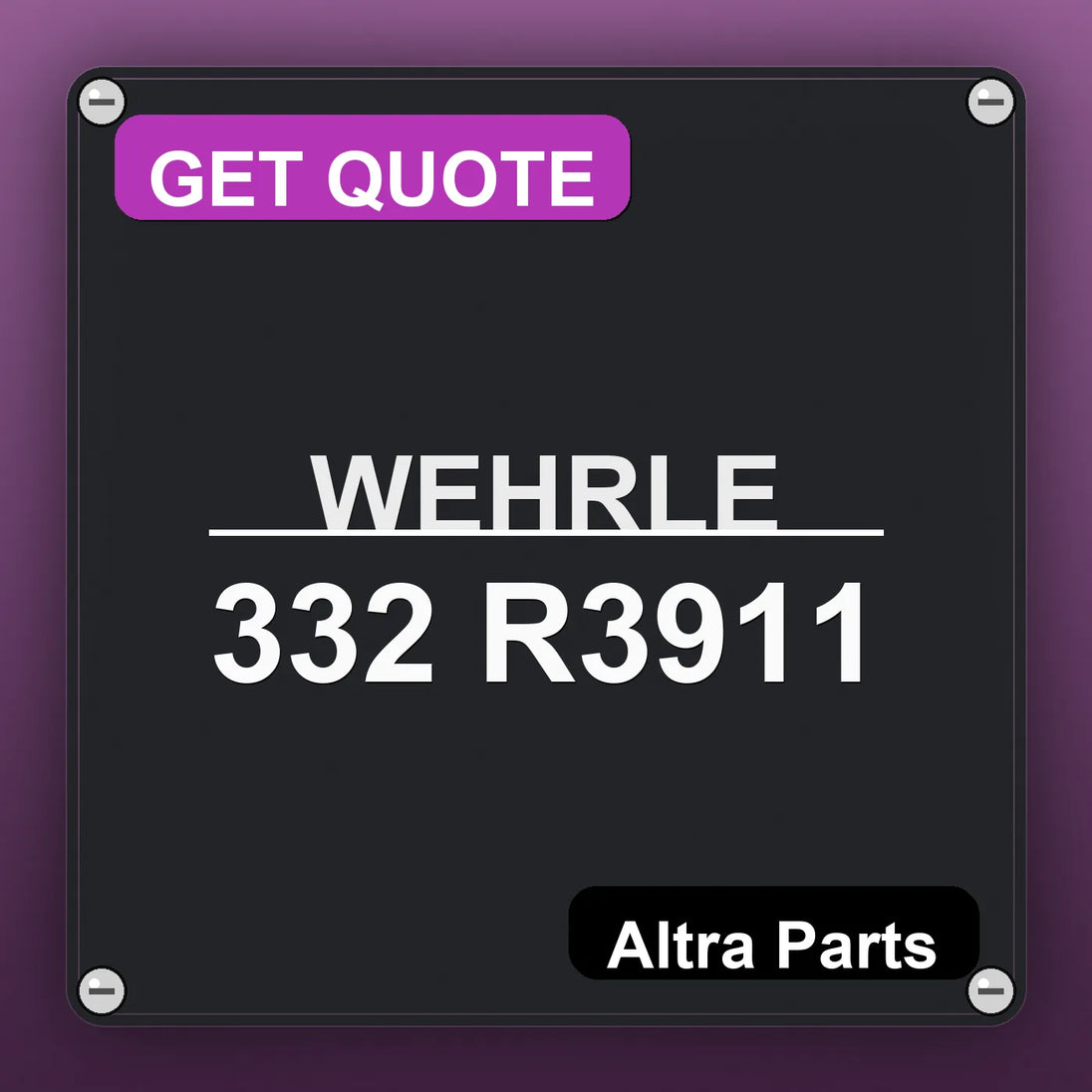 WEHRLE 332 R3911 | Altra Parts