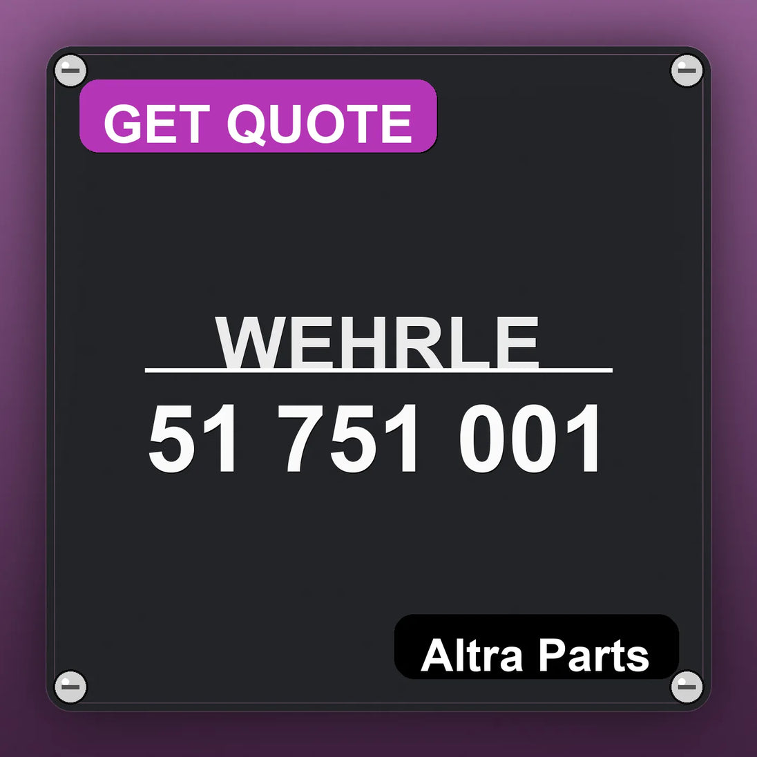 WEHRLE 51 751 001 | Altra Parts