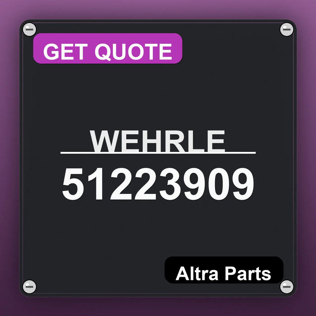 WEHRLE 51223909 | Altra Parts