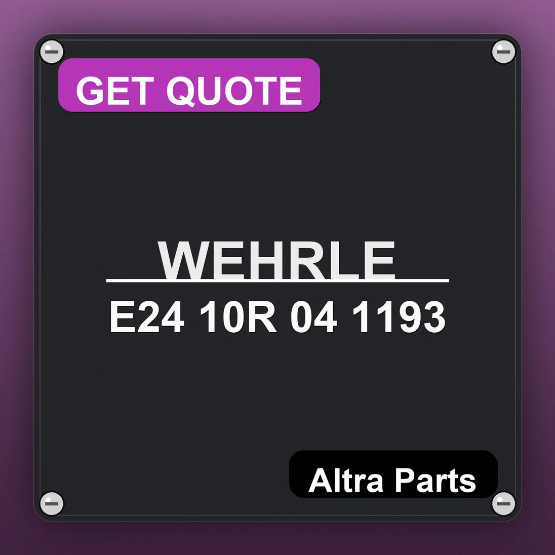 WEHRLE E24 10R 04 1193 | Altra Parts