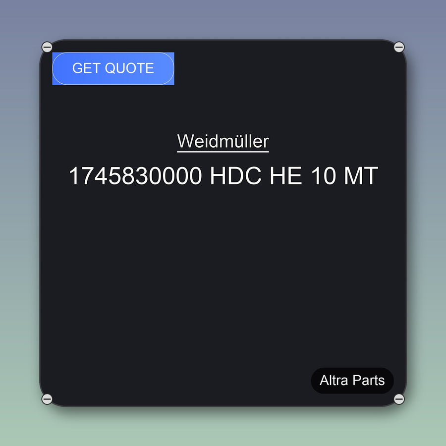 Weidmüller 1745830000 HDC HE 10 MT industrial spare part – fast international delivery & worldwide shipping