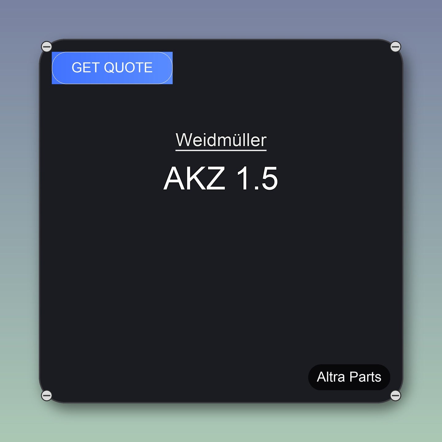 Weidmüller AKZ 1.5 industrial spare part – fast international delivery & worldwide shipping