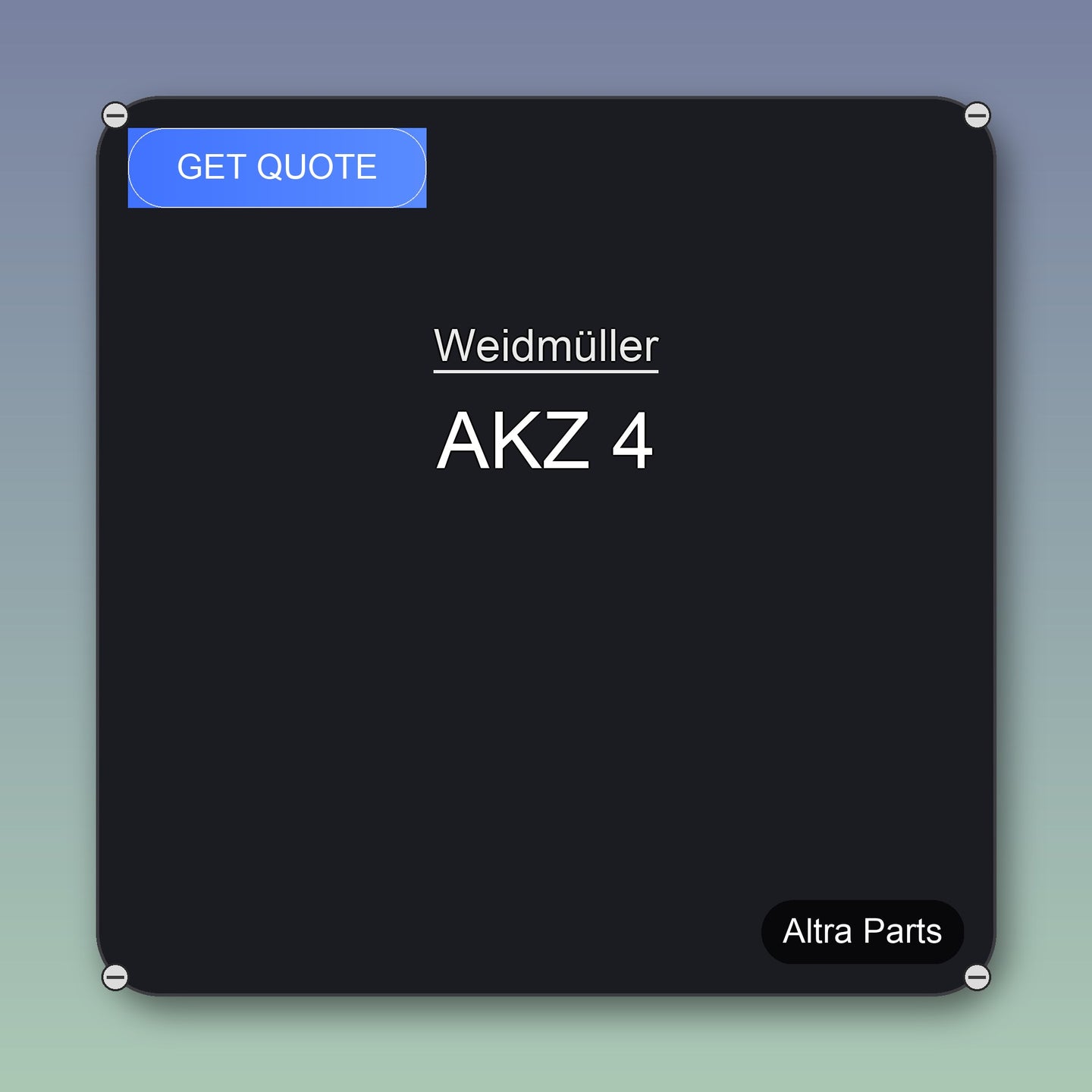 Weidmüller AKZ 4 industrial spare part – fast international delivery & worldwide shipping