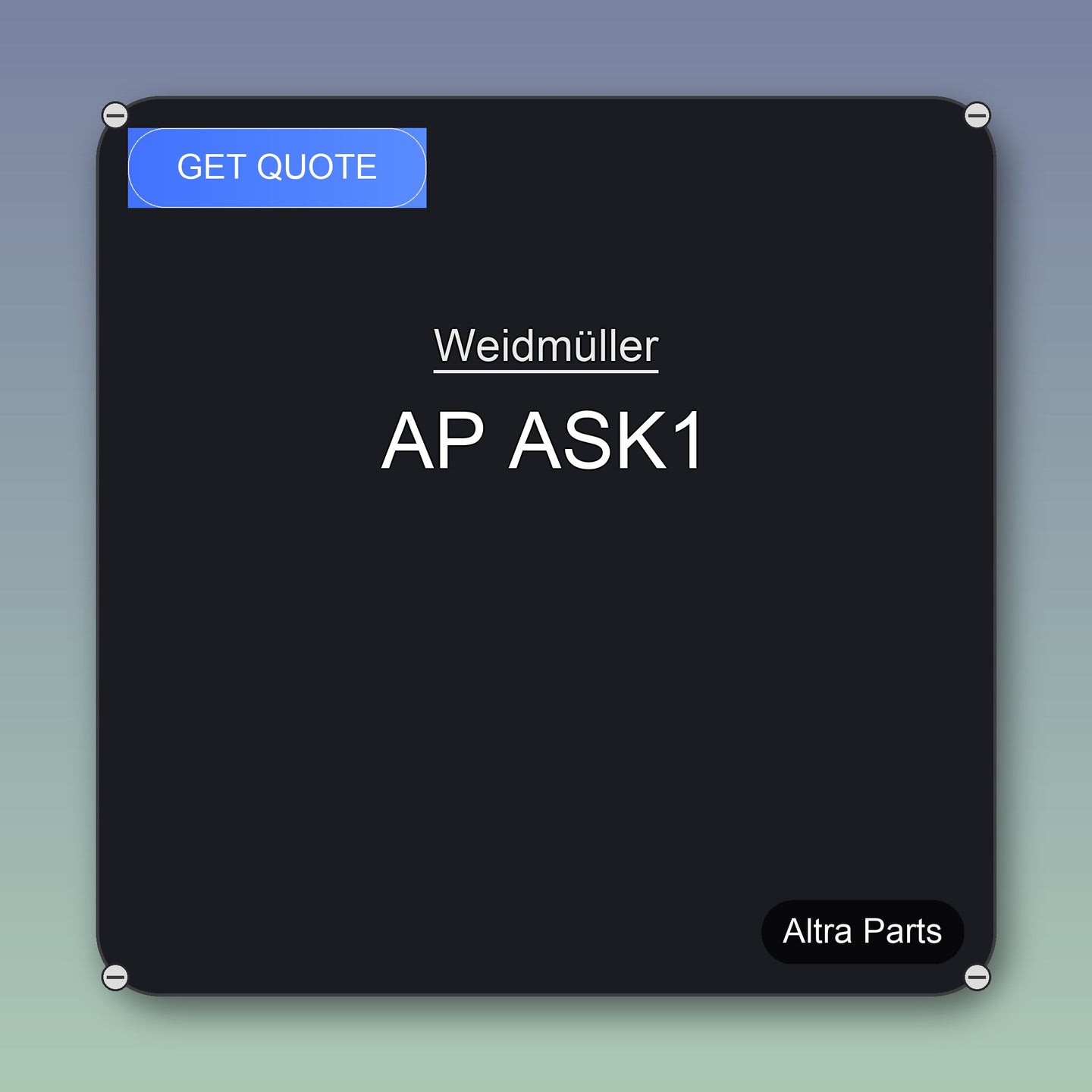 Weidmüller AP ASK1 industrial spare part – fast international delivery & worldwide shipping