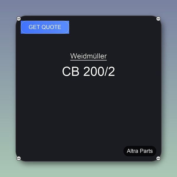 Weidmüller CB 200/2 industrial spare part – fast international delivery & worldwide shipping