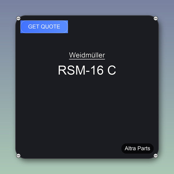 Weidmüller RSM-16 C industrial spare part – fast international delivery & worldwide shipping