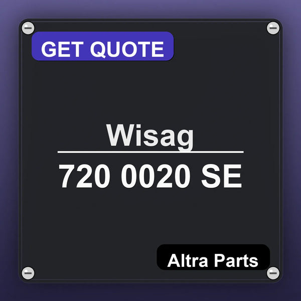 Wisag 720 0020 SE industrial nameplate style image – Altra Parts. GET QUOTE.