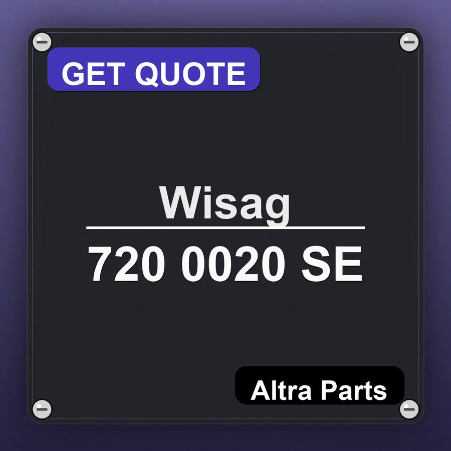 Wisag 720 0020 SE industrial nameplate style image – Altra Parts. GET QUOTE.