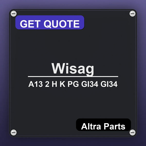 Wisag A13 2 H K PG GI34 GI34 industrial nameplate style image – Altra Parts. GET QUOTE.