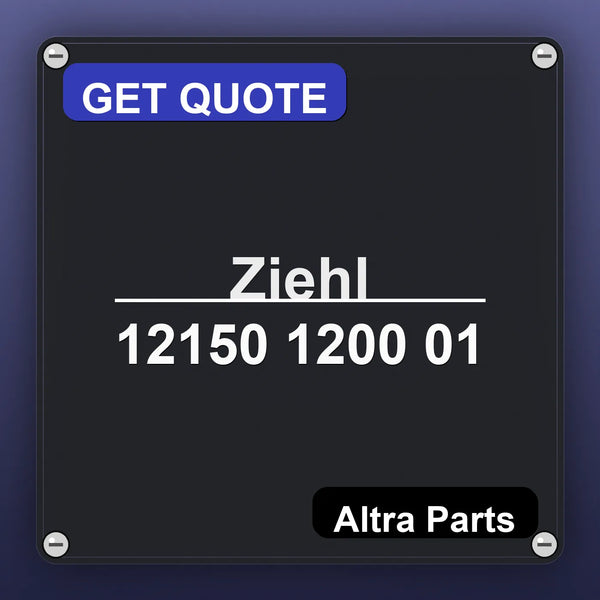 Ziehl 12150 1200 01 industrial nameplate style image – Altra Parts. GET QUOTE.