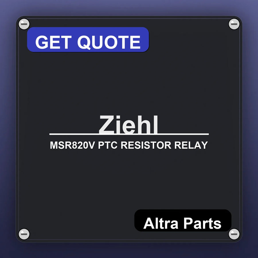 Ziehl MSR820V PTC RESISTOR RELAY industrial nameplate style image – Altra Parts. GET QUOTE.