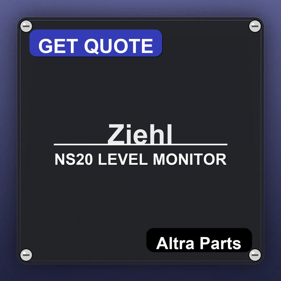 Ziehl NS20 LEVEL MONITOR industrial nameplate style image – Altra Parts. GET QUOTE.