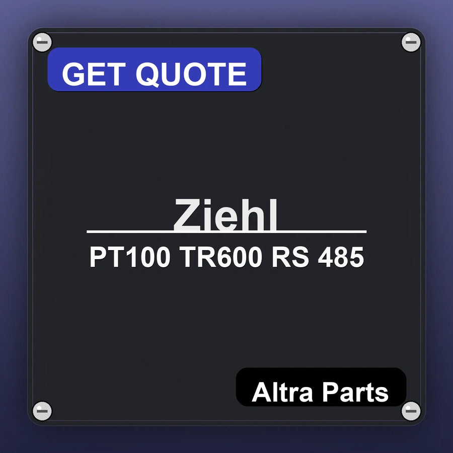 Ziehl PT100 TR600 RS 485 industrial nameplate style image – Altra Parts. GET QUOTE.