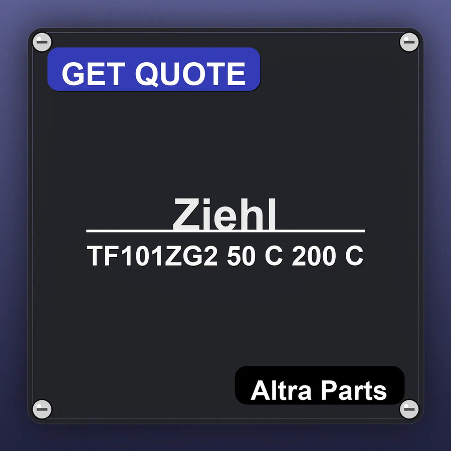 Ziehl TF101ZG2 50 C 200 C industrial nameplate style image – Altra Parts. GET QUOTE.